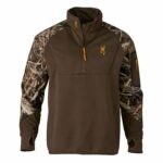 Browning Wicked Wing Timber Fleece 1/4 Zip Top for Men – Realtree Max-5 – 2XL