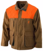 Browning Canvas Upland Jacket for Men – Tan/Blaze – M - Image 2