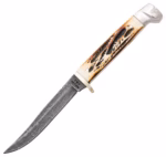 Bear & Son Cutlery StagCraft 3-Inch Damascus Hunter Fixed-Blade Knife - Image 2